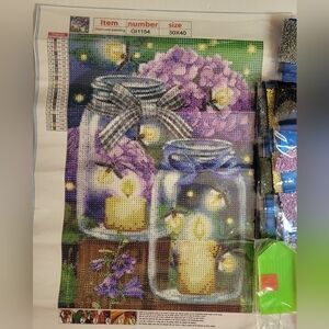 Diamond Art Kit 30x40cm Firefly in a Jar Round Drills 5D New + Bonus Mystery Kit